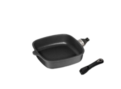 تصویر  ماهیتابه مربع دسته بازشو AMT سایز 20