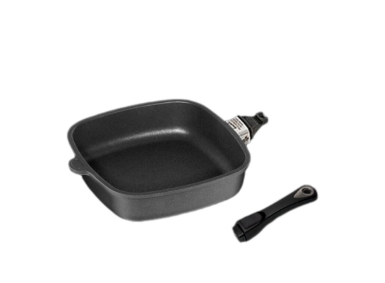 تصویر  ماهیتابه مربع دسته بازشو گریل نچسب AMT سایز 20