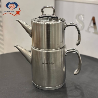 تصویر  کتری و قوری استیل کرکماز مدل پرولاین مات