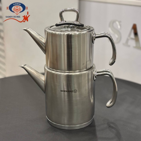 تصویر  کتری و قوری استیل کرکماز مدل پرولاین مات