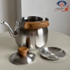 تصویر  کتری بیستون لوله دار کف چدن دسته طرح چوب ۳/۵ لیتر مات مدل ۴۰۰۱۰ قیطاسی