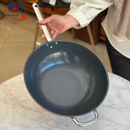 تصویر  تابه استیل ایکیا مدل wok سایز 32